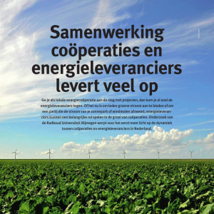 Samenwerking coöperaties en leveranciers levert veel op