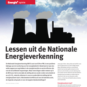 Lessen uit de Nationale Energieverkenning