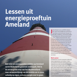 Lessen uit energieproeftuin Ameland